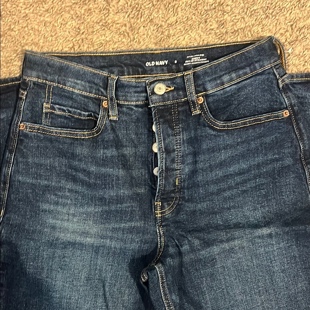 Old Navy Women’s High-Rise CURVY Straight Jeans